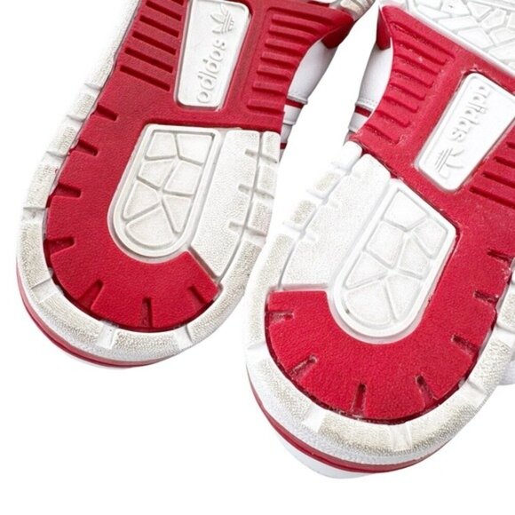 adidas Originals Rivalry Low Leather Sneaker Unisex Red White Size Youth 5.5 - Picture 7 of 12